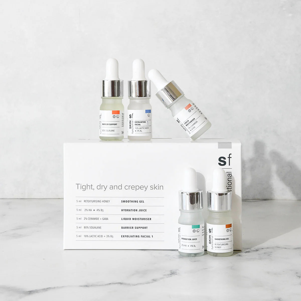 SF Tight, Dry & Crepey Skin Introductory Pack – 5 × 5ml