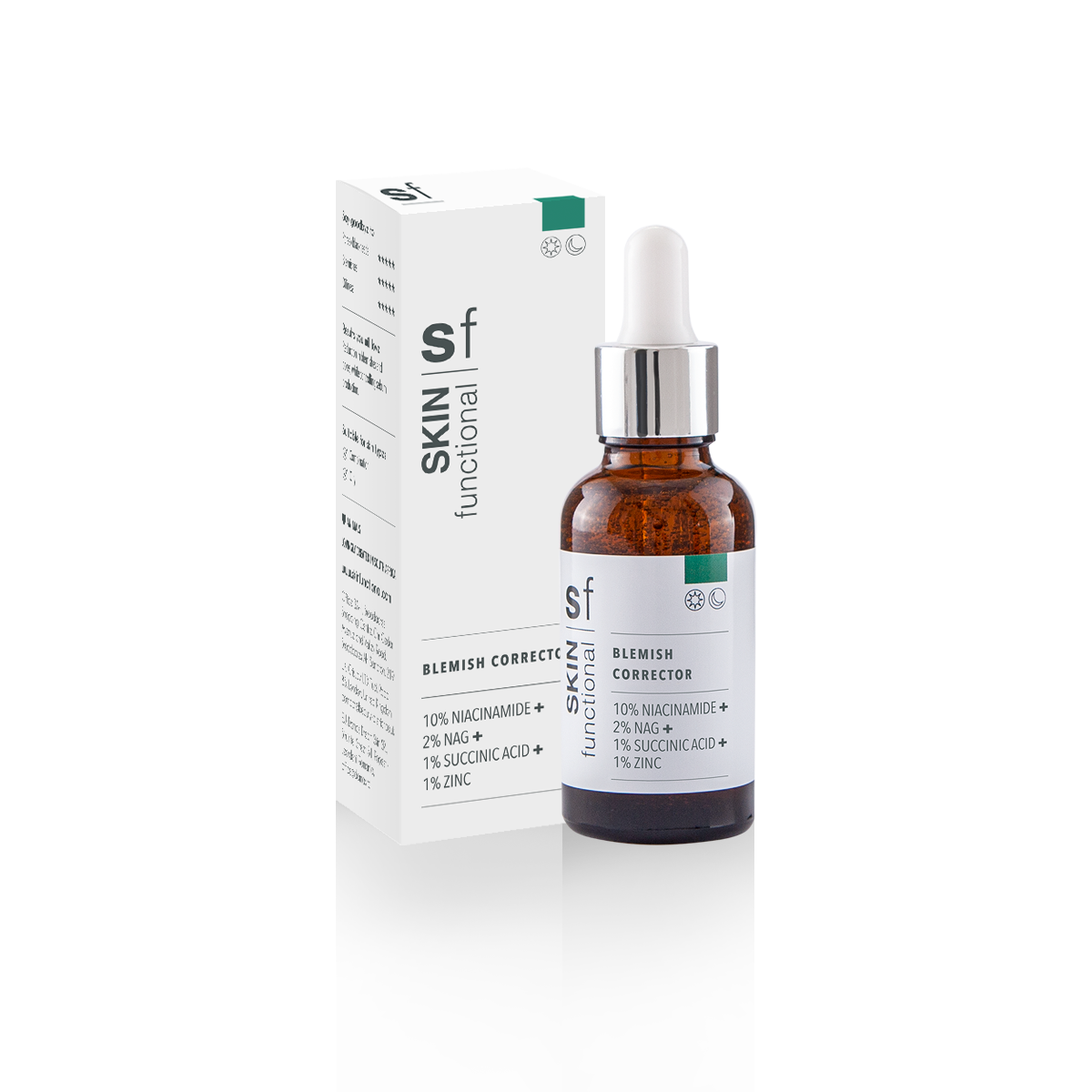 SF Blemish Corrector (10% Niacinamide + 2% NAG + 1% Succinic Acid + 1% Zinc) – 30ml