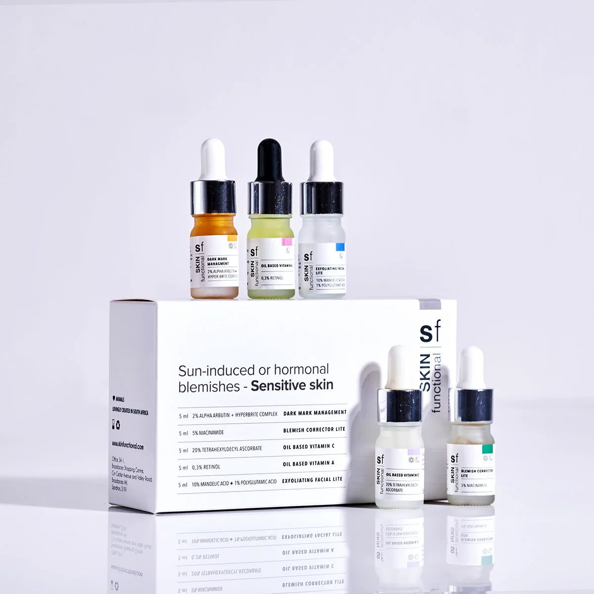 SF Sun-Induced &amp; Hormonal Sensitive Skin Introductory Pack – 5 × 5ml