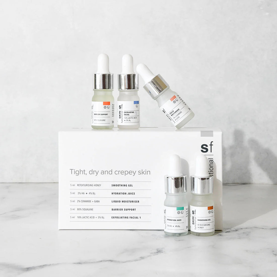 SF Tight, Dry &amp; Crepey Skin Introductory Pack – 5 × 5ml